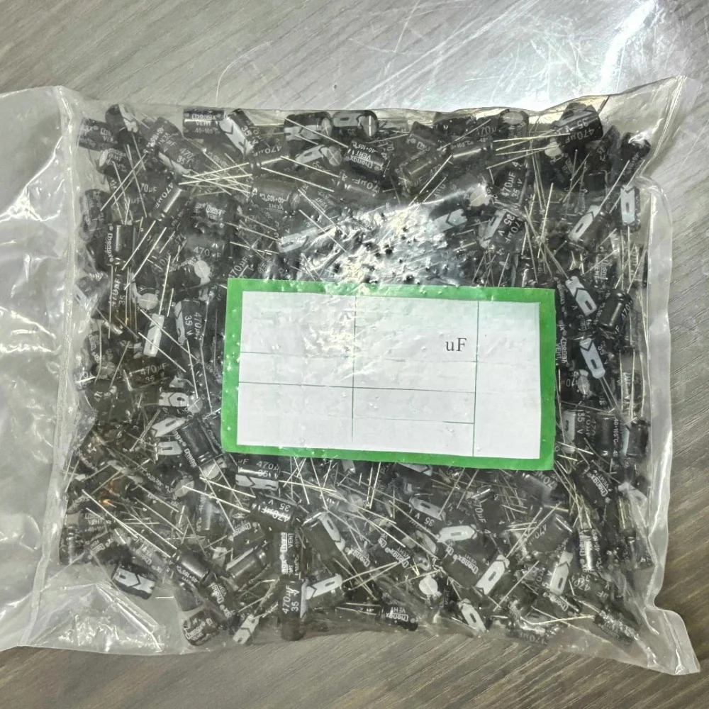 20-1000 szt. Kondensator elektrolityczny 50V 35V 25V 16V 10V 0.1UF 1UF 4.7UF 10UF 22UF 47UF 100UF 220UF 470UF 1000UF 2200UF 4700UF — zdjęcie produktu 7
