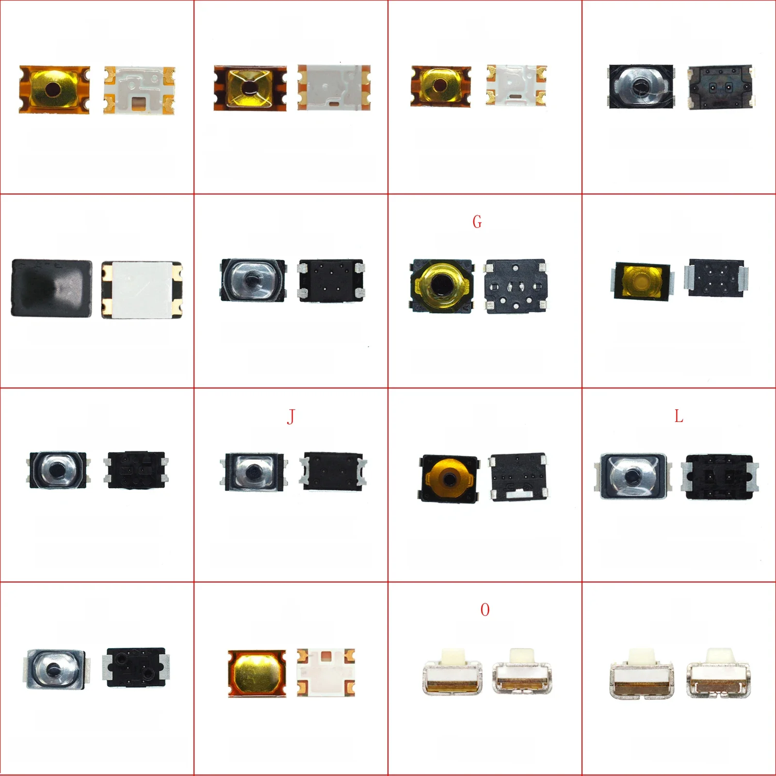 50 sztuk 3*2/2.8*1.9/2.6*1.6/4 MM włączanie i wyłączanie wewnętrznego przycisku sterowania dla Iphone Huawei OPPO Xiaomi Samsung VIVO Honor przełącznik głośności — zdjęcie 2