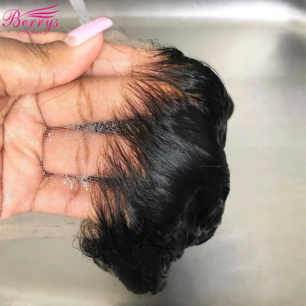 

Berrys Hair Body Wave Real HD Invisible 13x6 Lace Frontal Brazilian Human Hair 13x4 Lace Pre Plucked Natural Color