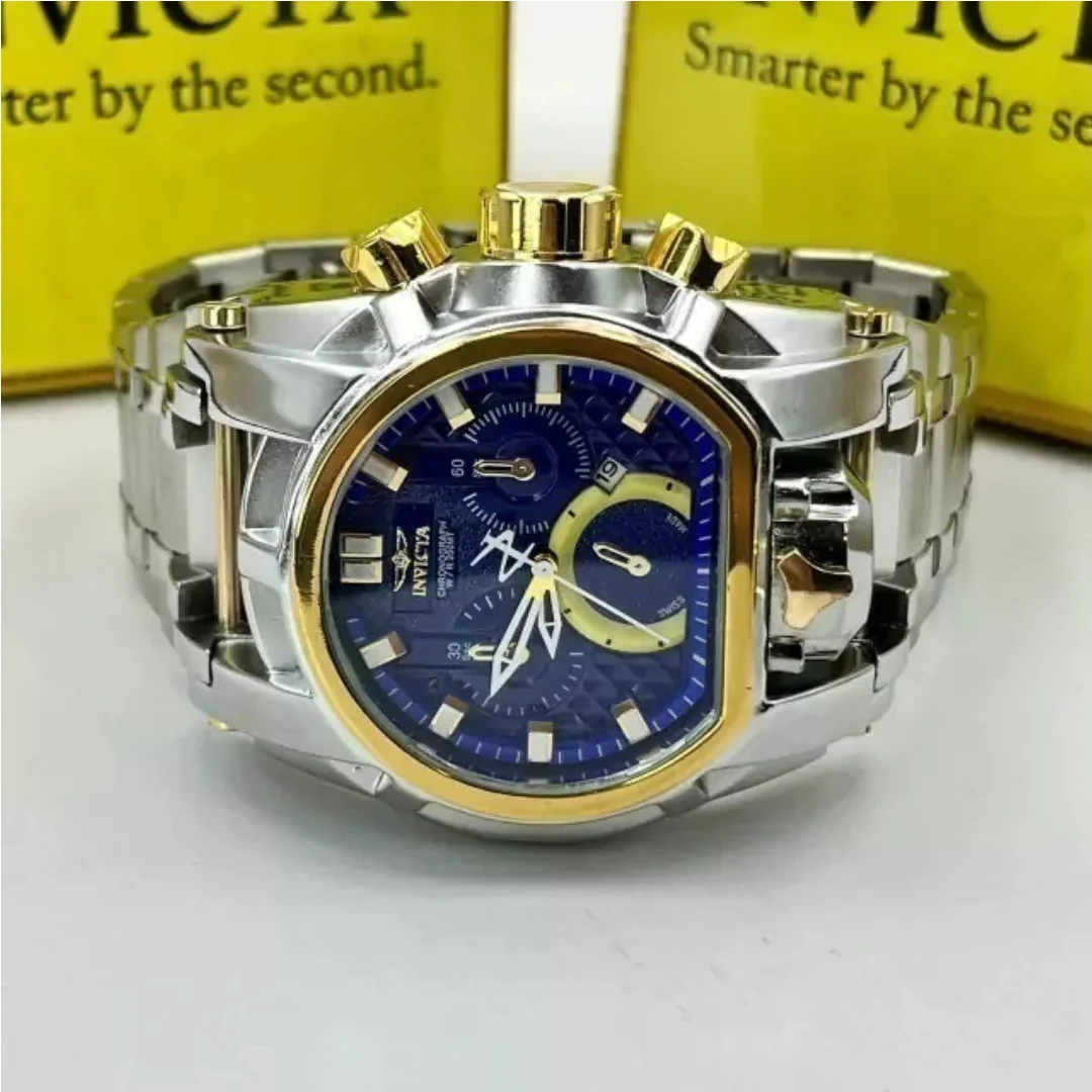 Relógio Masculino Invicta Zeus Magnum Aço Inoxidável Robusto À Prova D'água Grande e Pesado Enviado na Caixa