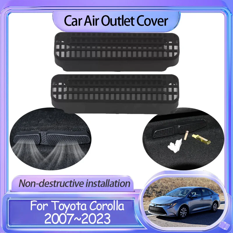 for Toyota Corolla E210 E180 E150 2023 2022 2021 2007~2020 Car Air Outlet Cover Under Seat Conditioner Vent Grille Accessories