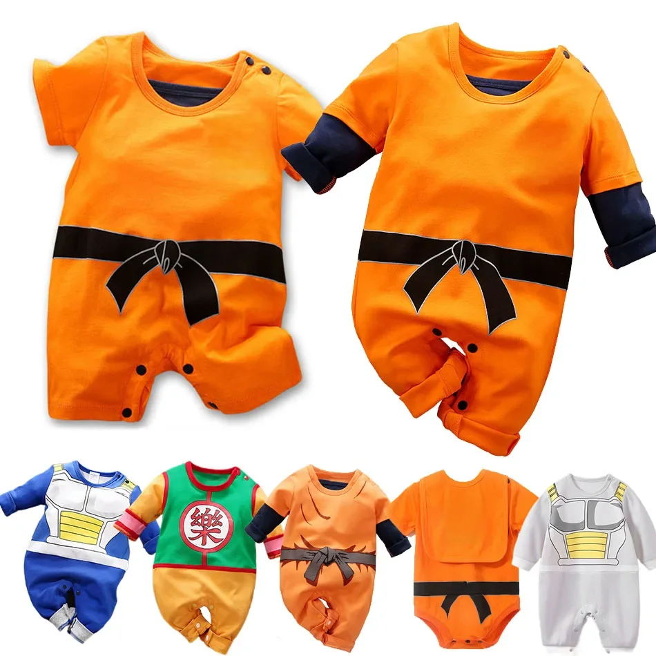 Baby Anime Kleidung Vegeta Strampler Neugeborenen Kuririn Roshi Training Outfit Kleinkind Kinder Halloween Cartoon Cosplay Kostüm Overall