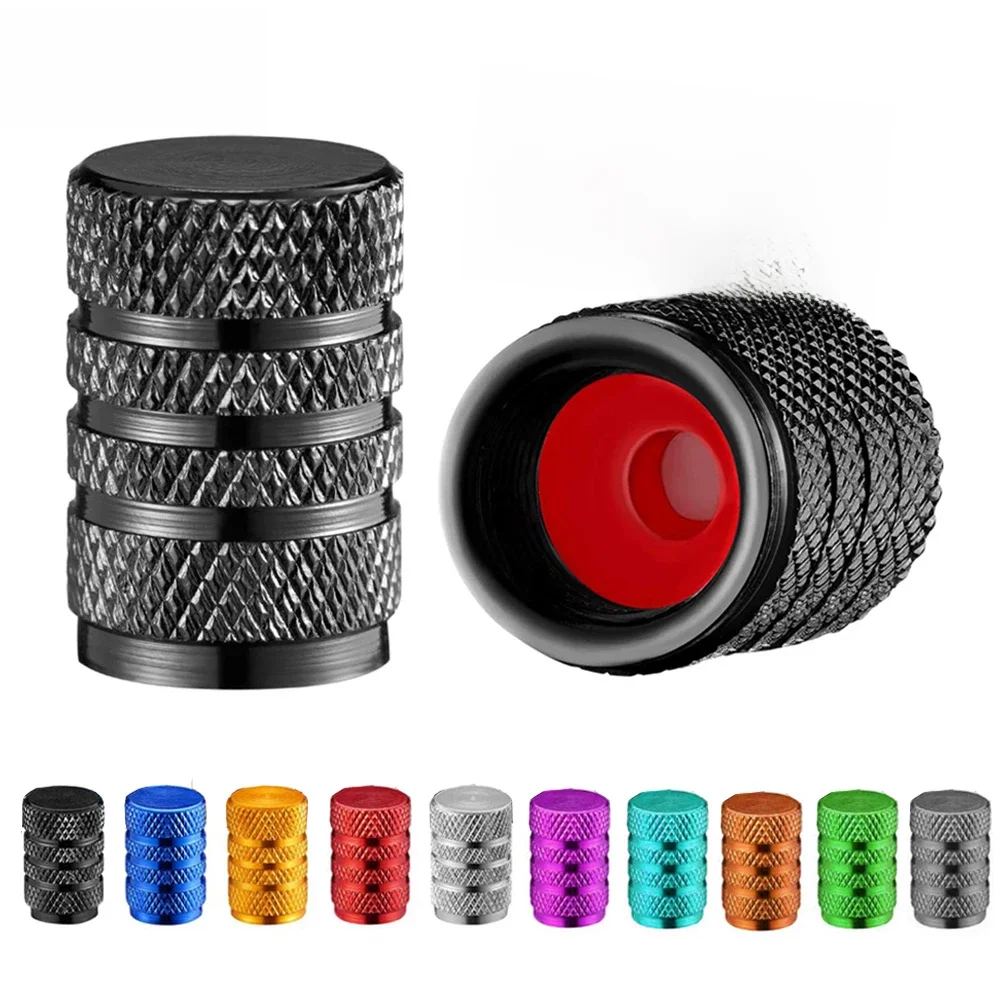 Bouchons de Valve de pneu, 8 pièces, couvercle de tige de jante de pneu, anti-poussière, capuchon de roue automatique, bouchons de mamelon en alliage d'aluminium pour voitures et motos vélos