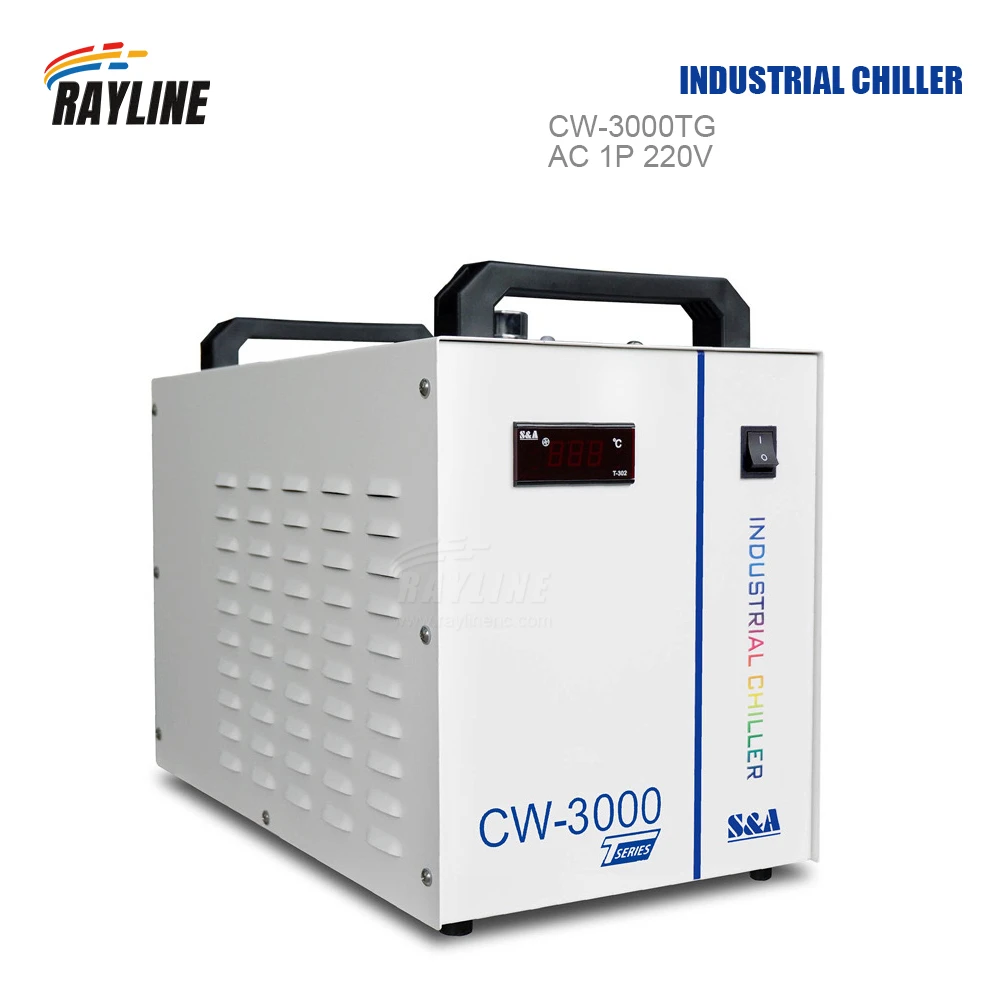 مبرد مياه صناعي S&A CW-3000/5000/5200/6000/6100 لتبريد آلة القطع بليزر الألياف DG110V AG220V
