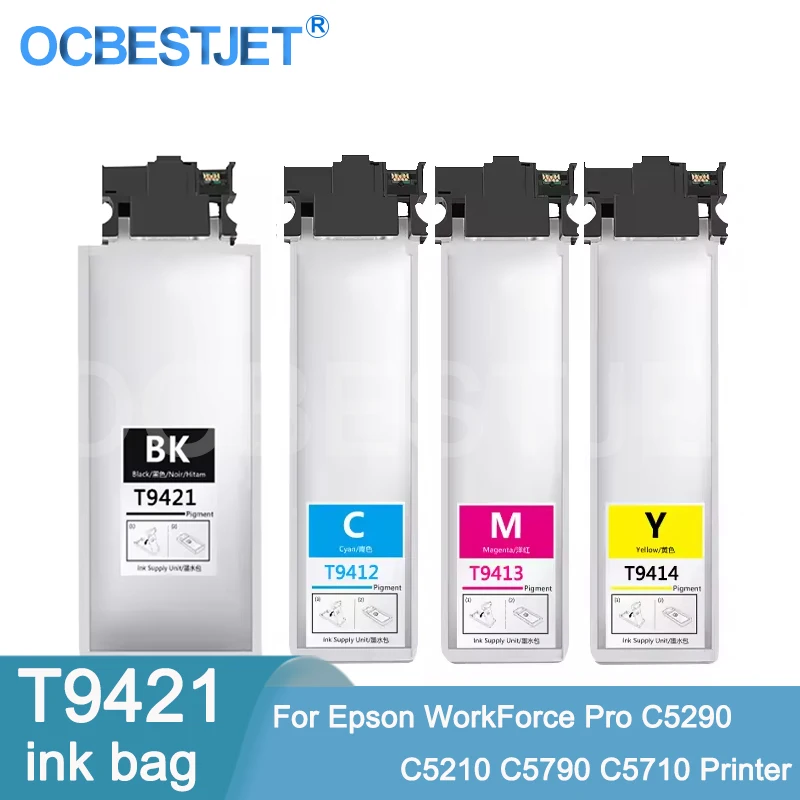 

For Epson Ink bag T9421 T9412 T9413 T9414 For WorkForce Pro WF-C5790 WF-C5710 WorkForce Pro WF-C5290 Printer