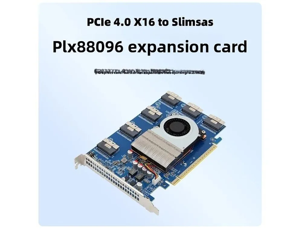 PEX88096 PLX88096 expansion card PCIe 4.0 x16+3 * SFF-8654 X16