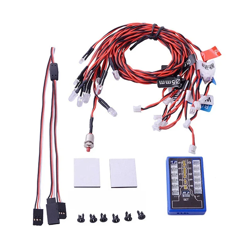 12 pièces LED Simulation clignotant lumière vive modèle RC lumières Kit système pour 1/10 1/8 RC dérive HSP TAMIYA CC01 4WD RC voiture camion