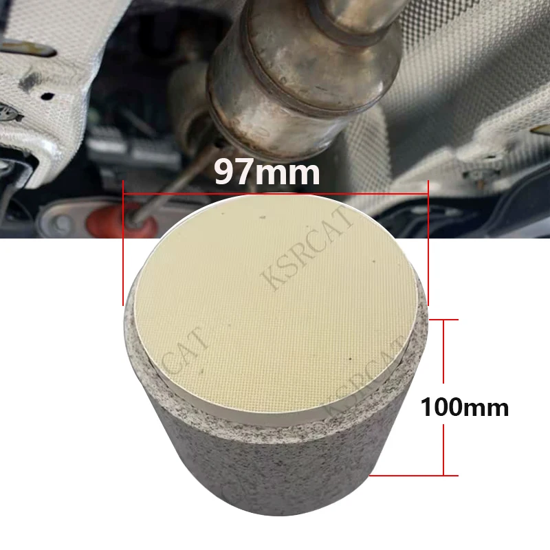 

Euro 3 4 5 6 Ceramic Honeycomb Catalyst Substrate 97*100mm 400 600 cpcsi Universal Catalytic Converter For Car Exhaust