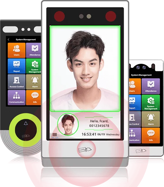 Wifi Dynamic Gezicht Biometrische Toegangscontrole Systeem Rfid Aanwezigheid Machine 7 Inch Ips Full View Hd Screen Zinklegering Body