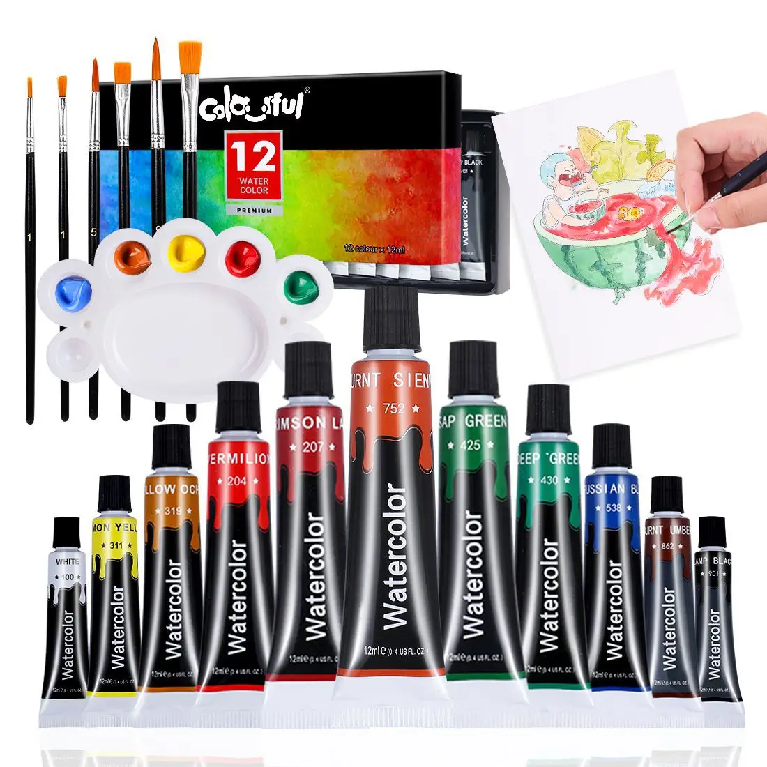 Acrylic Paint 36 Colors 22ml Tube Acrylic Paint Set, Paint For Fabric, Clothing, Painting, Rich Pigments For Artists Painting