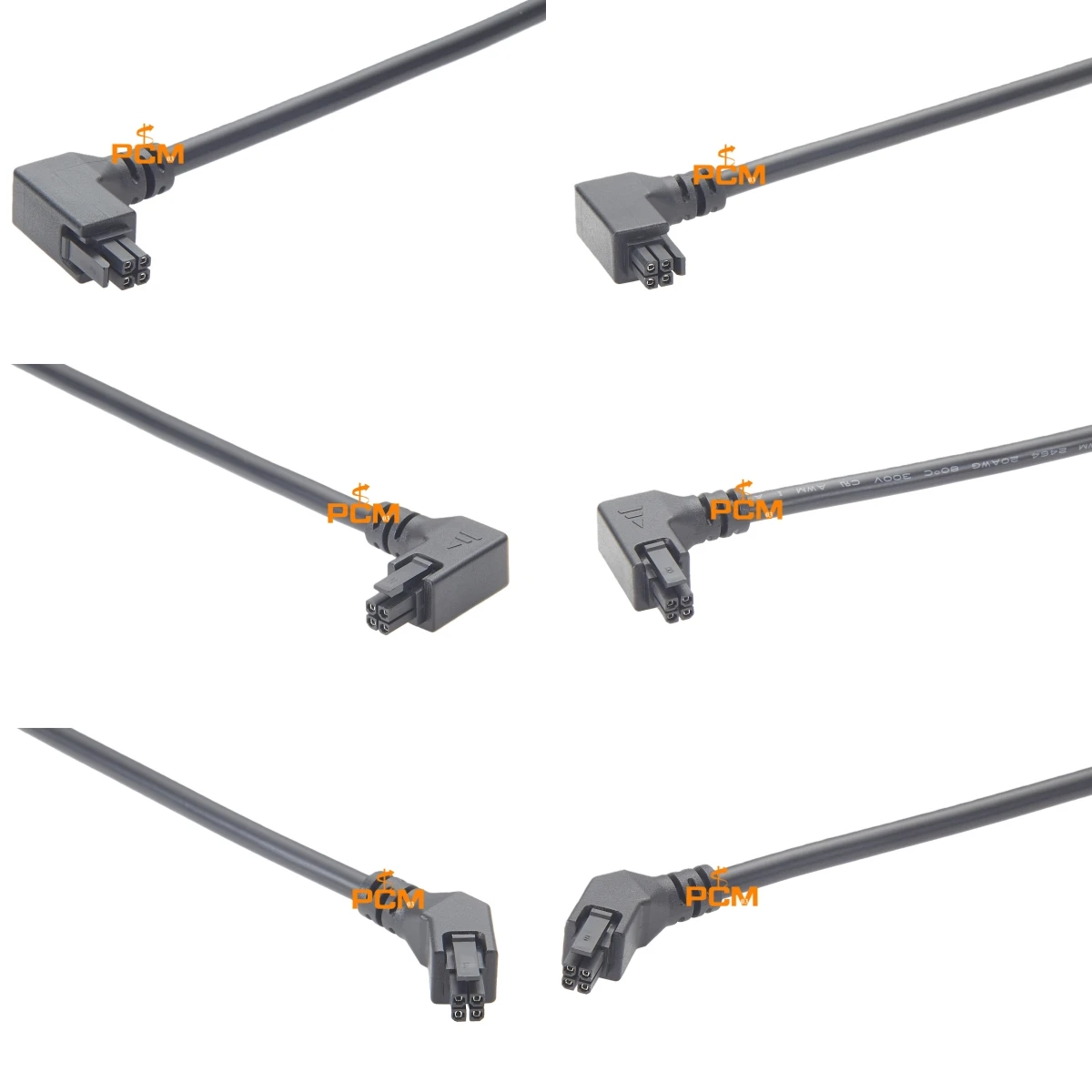 45° Micro-Fit 3.0 4 Pin Right Left angle Molex female Connector to Pigtail Open Wire end Dual Row Power Signal Cable Assembly