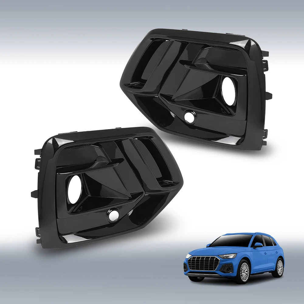 

1 пара переднего бампера, противотуманная фара, накладка на решетку, подходит для 21-24 Audi Q5 Q5 Sportback, пластиковый черный сотовый стиль, прочный