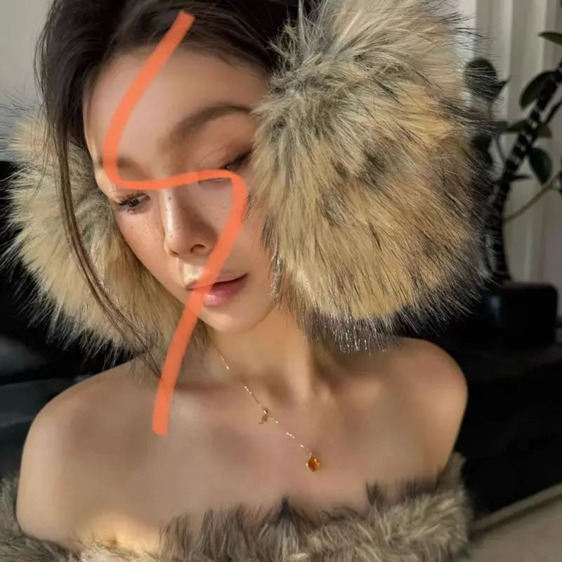 

Y2k плюшевые ветрозащитные защитные чехлы для ушей, винтажные наушники из искусственного меха норки, женские зимние теплые наушники, повязка на голову, наушники