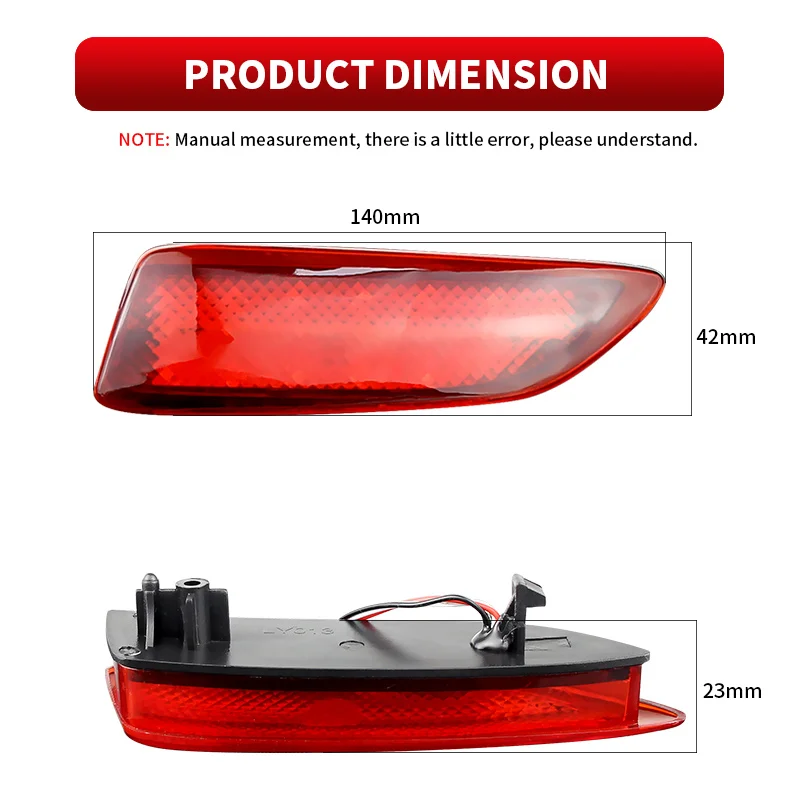 Feux de réflecteur de pare-chocs arrière à LED Canbus, feu de freinage de conduite, feu de signalisation antibrouillard, accessoires de voiture, Toyota Corolla 2011-2013, 2 pièces