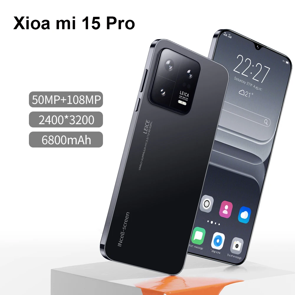 الأصلي Xioa mi 15 Pro الهاتف الذكي 7.3 بوصة شاشة كاملة الهواتف المحمولة صفقات 4G 5G هاتف محمول 6800mAh العلامة التجارية الجديدة الهواتف العالمية