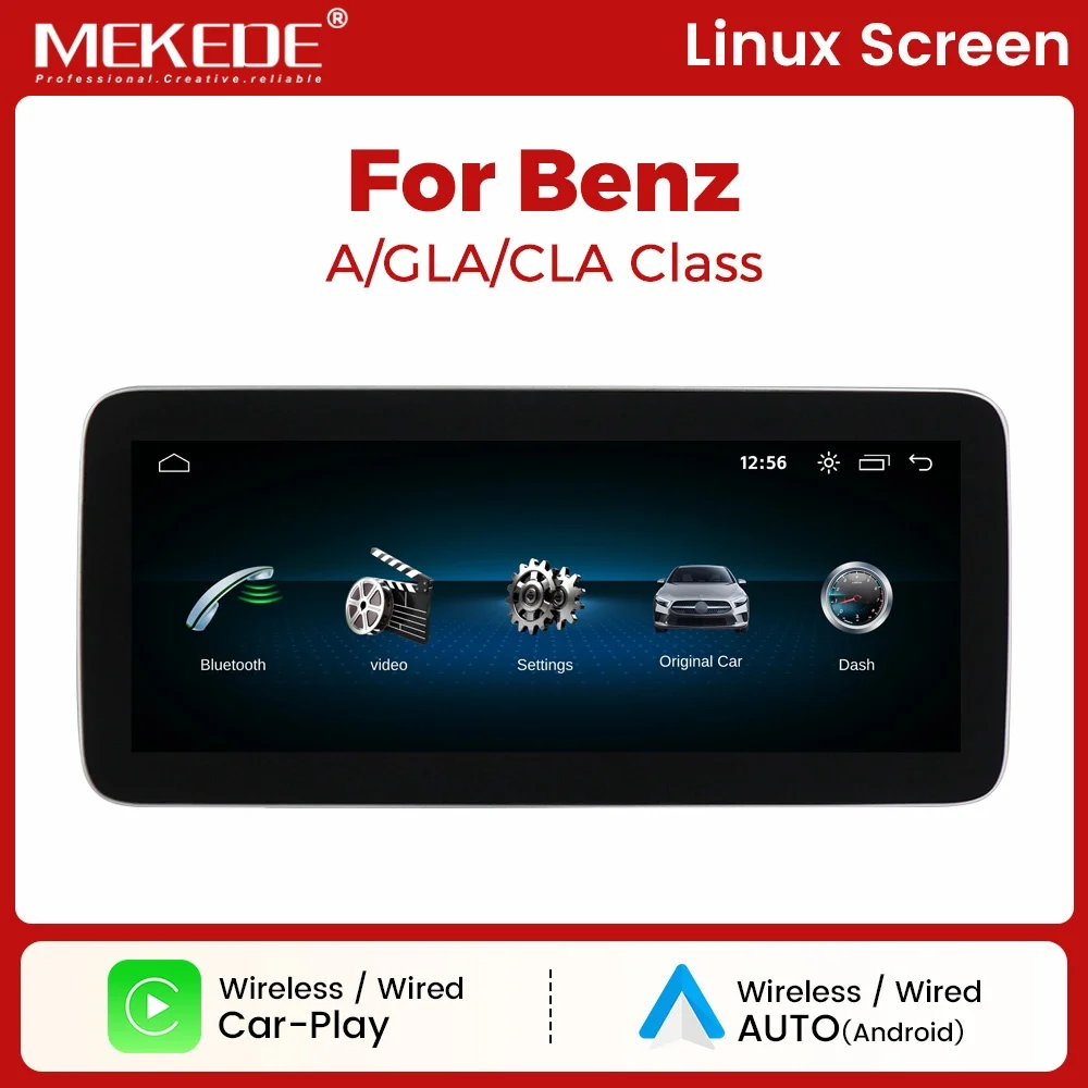 Image of Mekede Linux Autoradio Wireless Carplay für Mercedes-Benz A / CLA / GLA Klasse W176 W118 C117 Multimedia Bildschirm Android AUTO