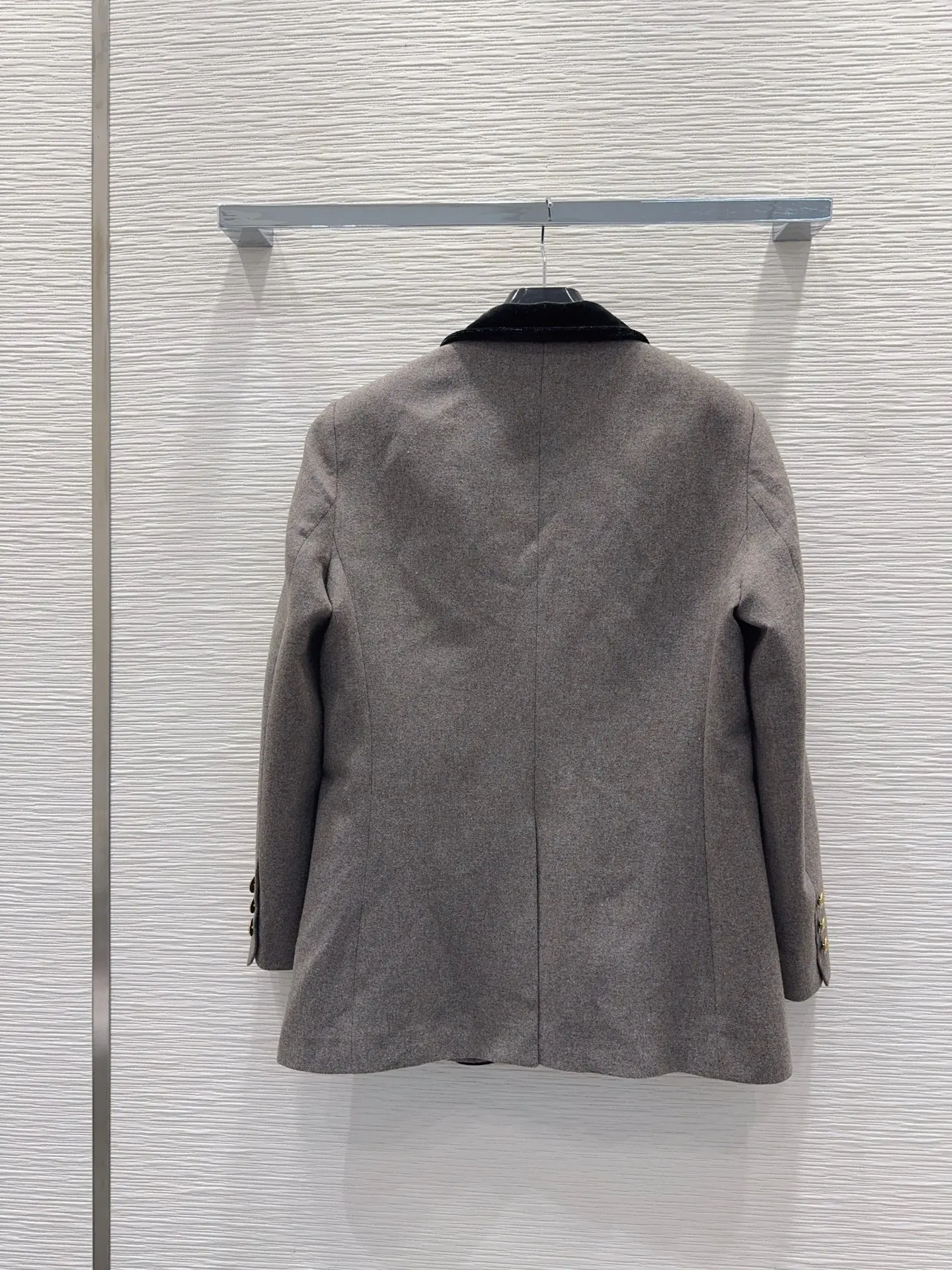 

25SS autumn and winter women's spliced velvet collar suit jacket SU213