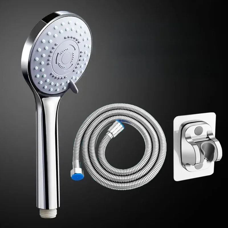 Ensemble de pomme de douche à 5 Modes, Massage à haute pluie, buse de pulvérisation de bain à main, pomme de douche avec support de tuyau, accessoires de salle de bains
