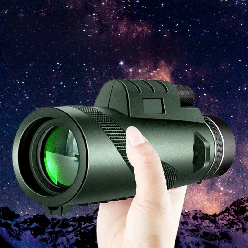 80x100 HD ZOOM potężny monokularowy teleskop przenośna lornetka teleskop dalekiego zasięgu polowanie Camping ze statywem klips do telefonu — zdjęcie 2