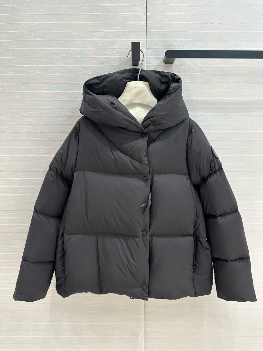 الشتاء فضفاض الصلبة جيب مبطن سترة قطن الإناث سماكة مقنعين أسفل سترة المرأة الدافئة الأبيض بطة أسفل باركر أبلى #5