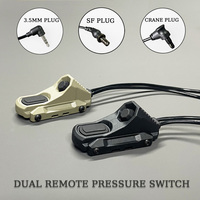 Tactical Dual Remote Pressure Switch SF / Crane Laser / 3.5mm Plug M300 M600 Scout Light Button Flashlight for 20mm Rail Airsoft