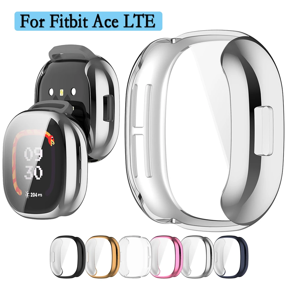 For Fitbit Ace LTE Watch Shell Durable and Soft TPU All-Inclusive Protective Watch Cover Protection Frame Case