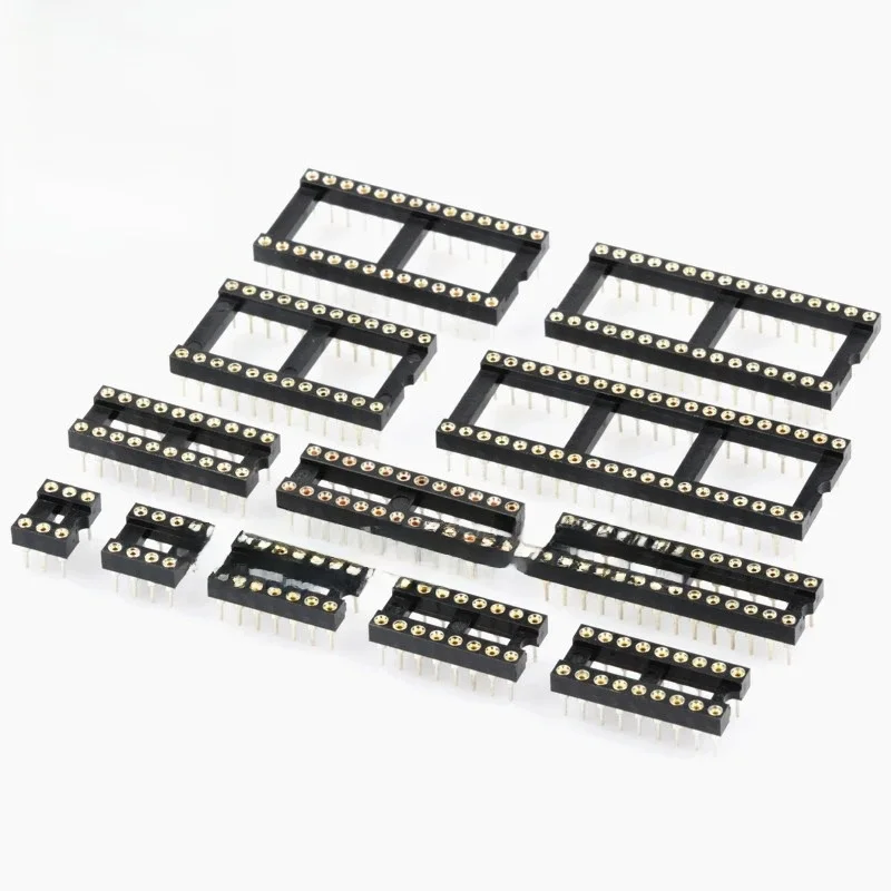 10 SZTUK Okrągłe złącze IC z otworem DIP 6 8 14 16 18 20 24 28 32 40 gniazd pinowych DIP6 DIP8 DIP14 DIP16 DIP18 DIP20 DIP28 DIP40 — zdjęcie 2