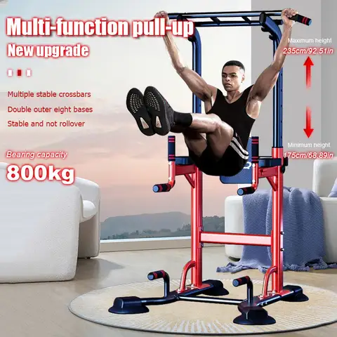 Multi-functional single and double bar pull-up frame, landing frame stretching hanging bar, family single-bar fitness equipment