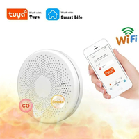 2 in1 Tuya WiFi Smoke Carbon Monoxide Composite Security Alarm Home Fire Detector Battery Operated Smart Life APP Remote Control