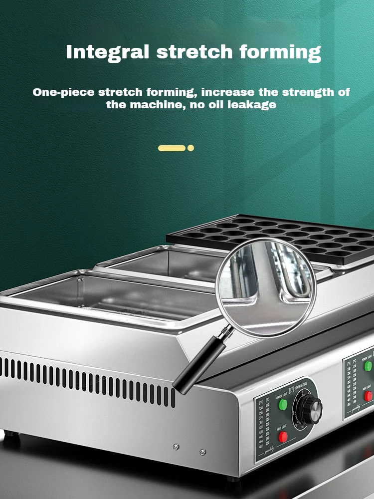 Commercial octopus balls machine fish ball furnace electric heating gas stall 28/56/84 hole oyster egg roasting machine