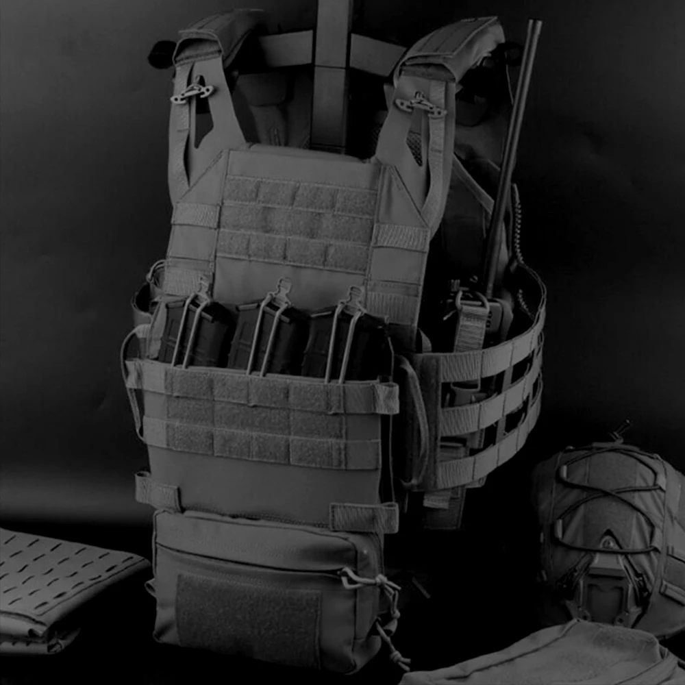 مجموعة حامل اللوحة التكتيكية JPC3.0 من سلسلة R مع نظام مولي مجهزة الاعتداء وحقيبة راديو ثلاثية المجلات ومعدات الغابة