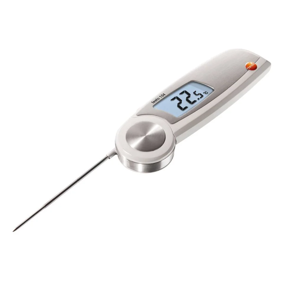 Testo 104 Waterproof Folding Food Thermometer -58 to 482F/-50 to +250C Digital Food Temperature Meter 0563 0104