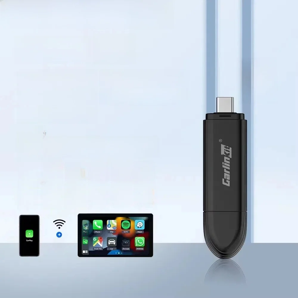 New CarlinKit Mini 5 SE Wireless Carplay Adapter For iPhone 5Ghz WiFi BT Fast Stable Connect For Spotify Waze Split Screen Box