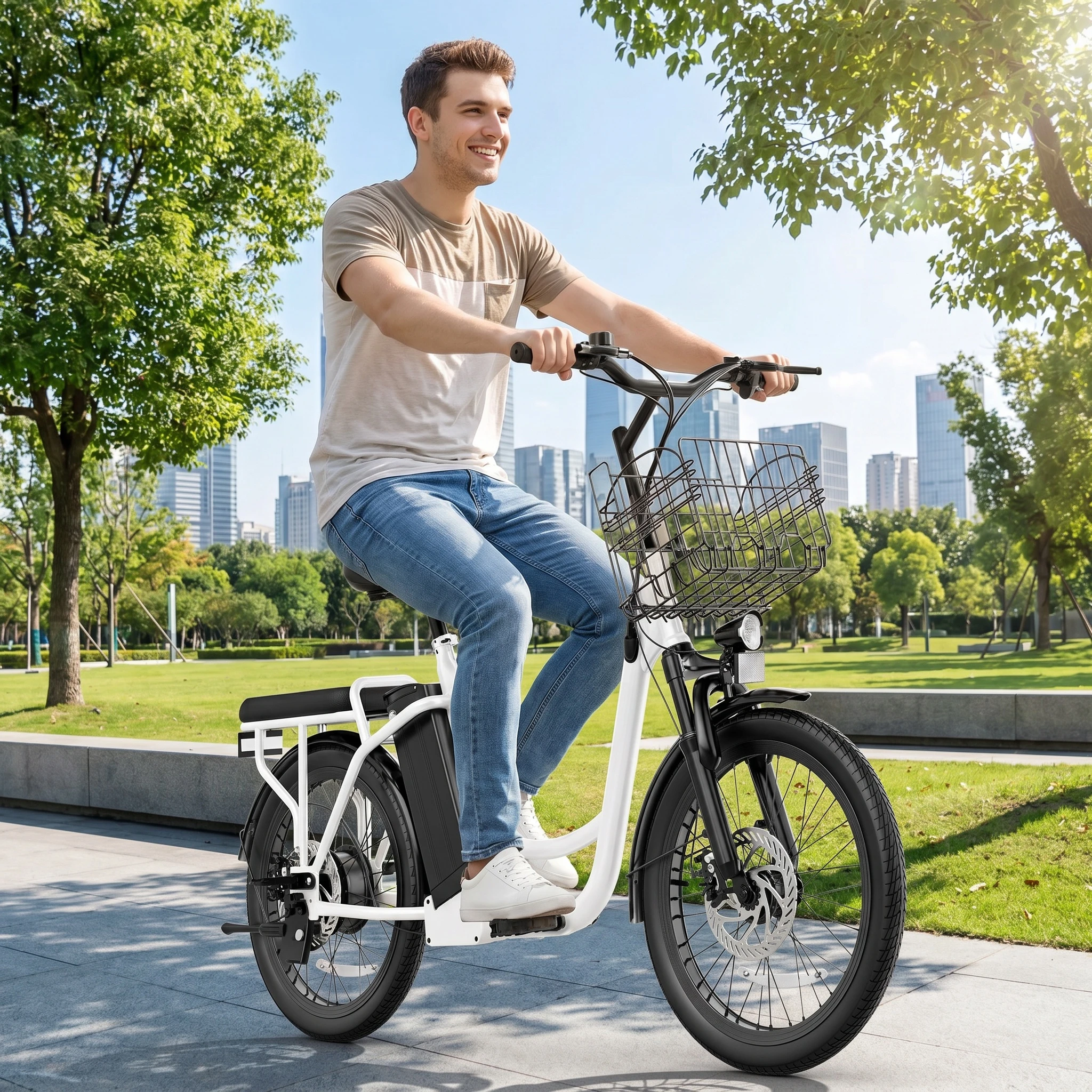560W/819W Electric Scooter features a seat Adults, 36/48V Battery, Up to 25 Miles & 20MPH, 20