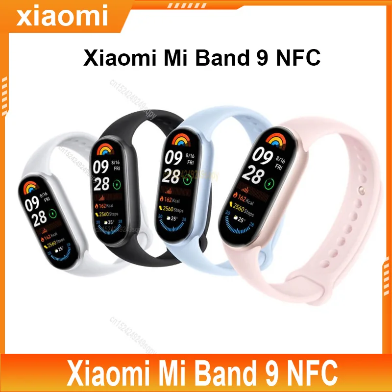 Xiaomi Mi Band 9 NFC Smart Bracelet Blood Oxygen Monitor Fitness Bracelet Miband9 Fitness Tracker Heart Rate Monitor mi band 9