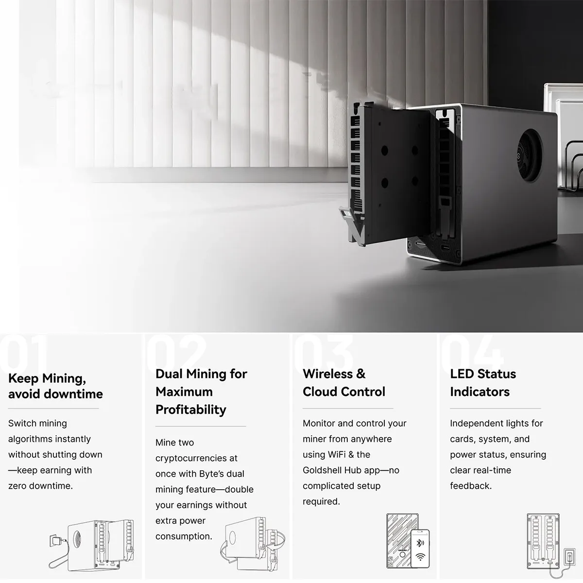 КУПИТЬ ЗАРАЗ Goldshell BYTE Miner 65 МГц/с 45 Вт доставка домашнего шахтера (прочитайте описание) КУПИТЬ ЗАРАЗ Goldshell BYTE Miner 65 МГц/с 45 Вт доставка домашнего шахтера (прочитайте описание)