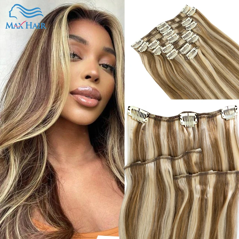 

Clip In Human Hair Extensions Brazilian Remy Natural Clip In Hairpiece Real Natural Human Hair Clip On 100g Virgin Human Hair
