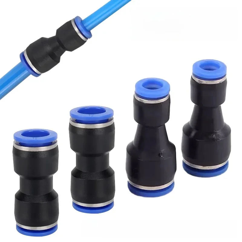 Raccord pneumatique PU/PG, 10 pièces, Tube de tuyau d'air et d'eau, connecteur pneumatique rapide à Air droit, 4/6/8/10/12/14/16mm