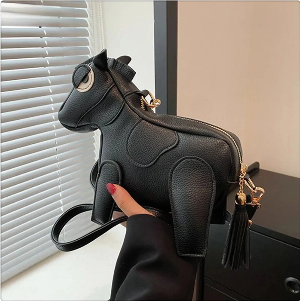 Urocza kształt konia damska torebka torebka na ramię dziewczęca torba Crossbody designerska damska torba na mała kopertówka — zdjęcie 2