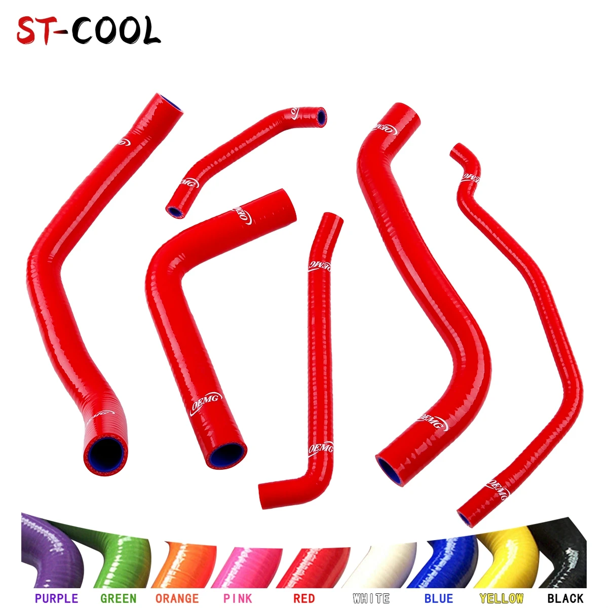 FOR 2006-2009 SUZUKI GSXR 600 750 GSXR600 GSXR K6 2007 2008 Radiator Coolant Hoses Kit Silicone Tubes Pipes 6Pcs 10 Colors