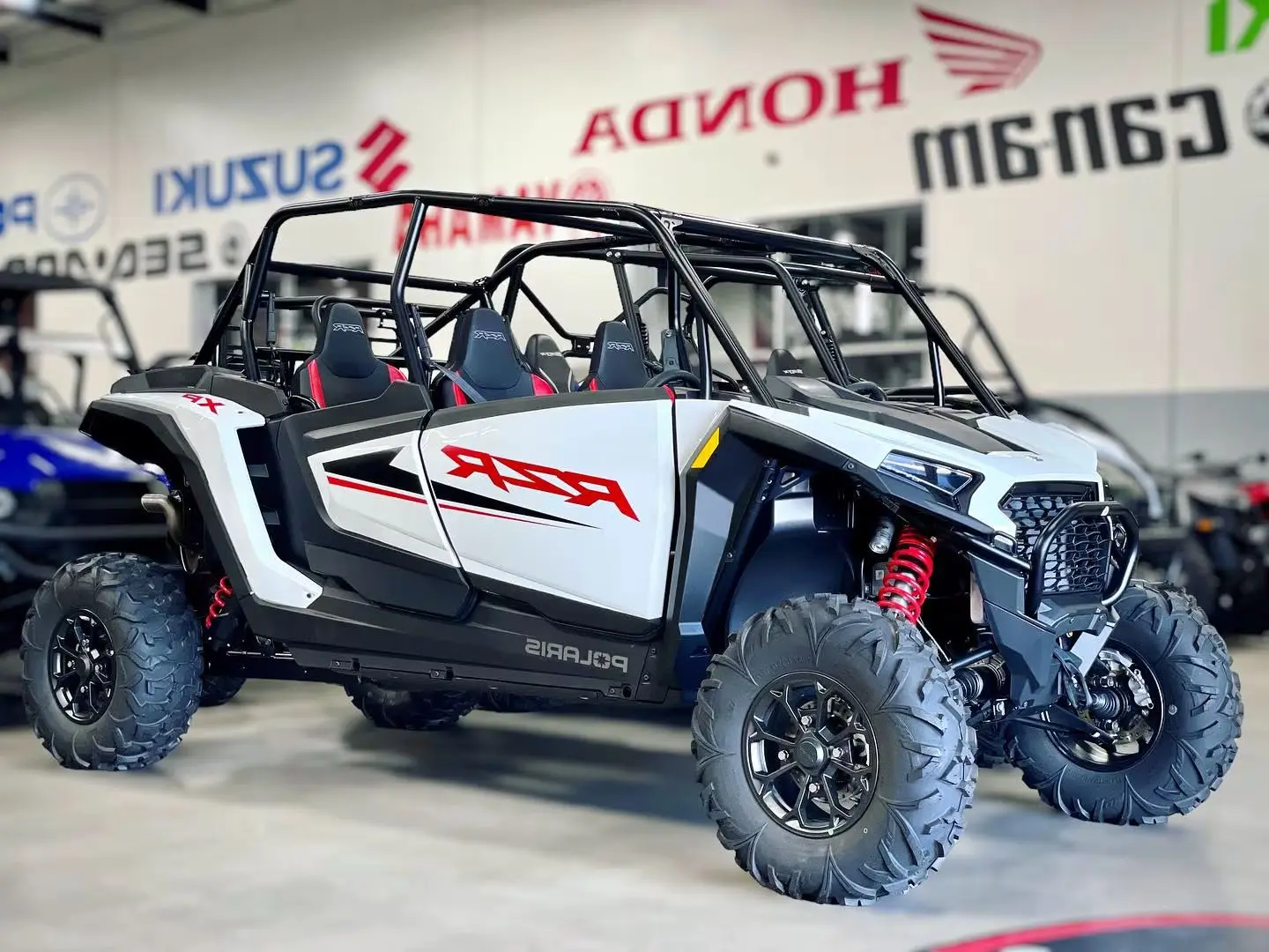 ส่งเร็ว2024 Polaris RZR XP 4 1000กีฬา (ฟ้าผ่าสีขาว) 4-seater UTV