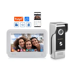 1080P Video Doorbell Tuya App Smart 2 Million Home Color HD WiFi Video Intercom Doorbell 1024*600 Touchscreen 120° Wide Angle