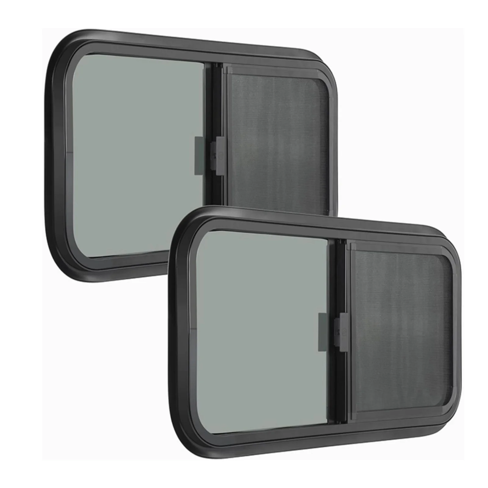 2 Stück/Set RV-Schiebefenster 50x30cm/70x40cm Wohnwagen-Lüftungsfenster Anhänger-Camper-Lüftungsklappe mit gehärtetem Glas und Insektenschutzgitter – Detail 6