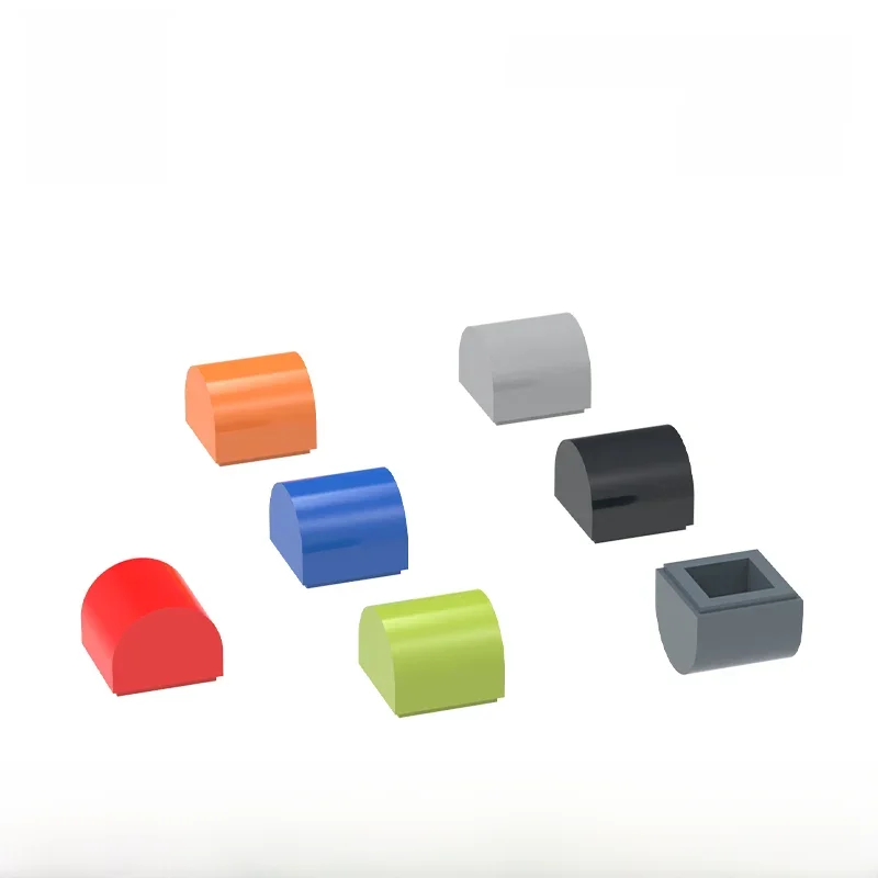 416 stks/partij 49307 1x1x2/3 Dubbele Gebogen Top Bouwstenen MOC Helling Accessoires Compatibel met baksteen Kinderen Speelgoed Geschenkdoos - afbeelding 2