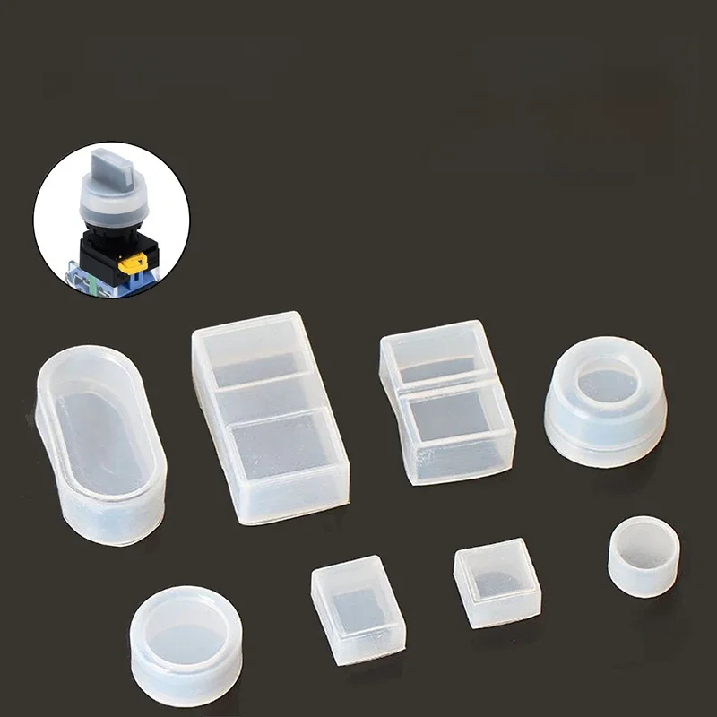 5 pièces/100 pièces 16/22/30 mm Bouton poussoir rotatif Interrupteur étanche Capuchon en caoutchouc Anti-poussière Protection d'étanchéité Manchon en cuir en silicone