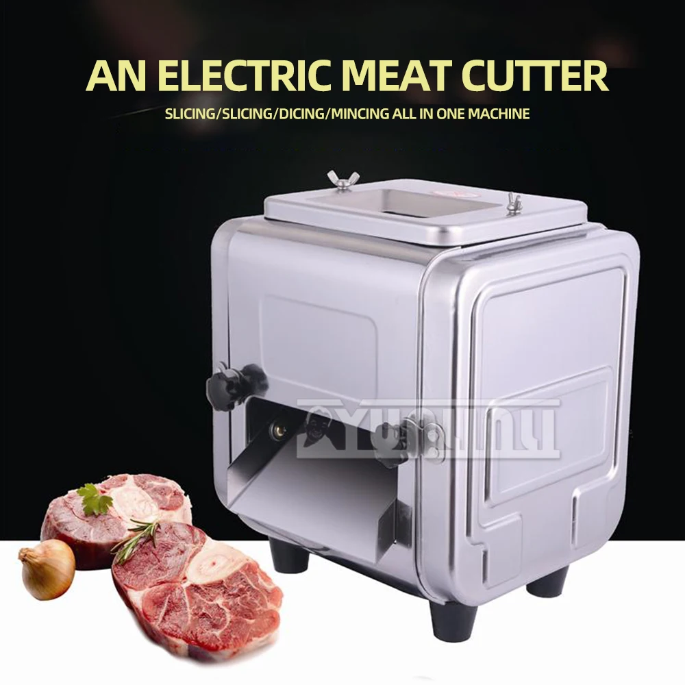 

750W Meat Slicer Commercial Meat Cutter Stainless Steel Meat Cutting Slicing 3/2.5/5/7mm Thickness