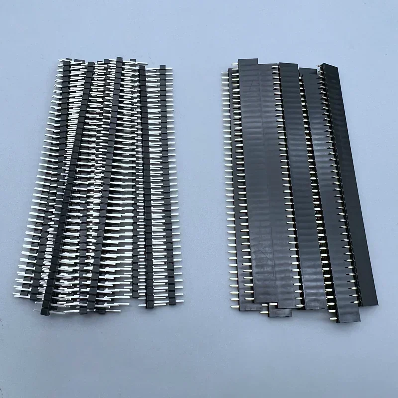 10 pièces 2.54mm 40 broches 1x40 une rangée mâle et femelle 2.54 broche cassable en-tête PCB JST connecteur bande pour Arduino Kit de bricolage