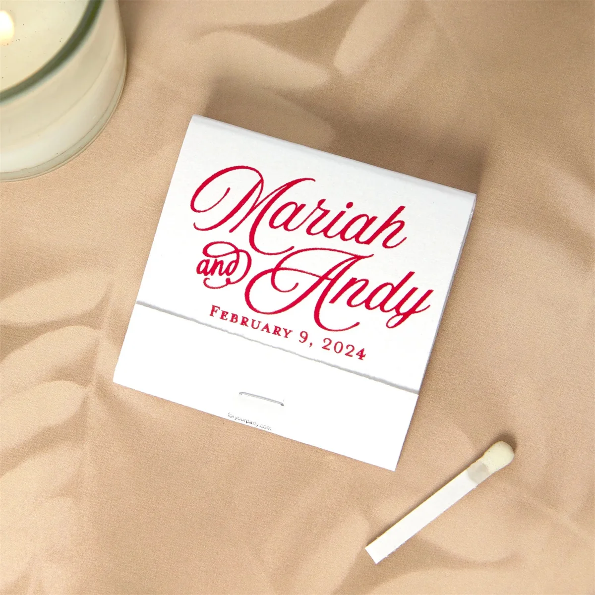 

Romantic Script Matchbooks - Wedding Matchbook, Wedding Decor, Wedding Gift, Bridal Shower