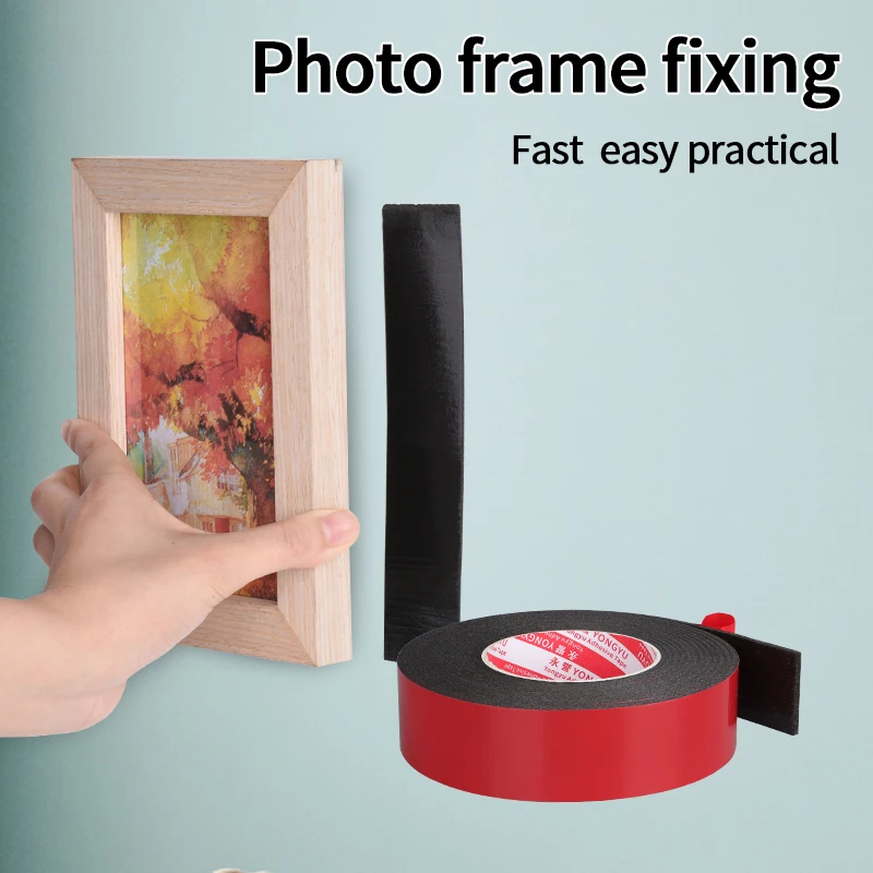 Super Strong Black Foam Double Sided Tape Sponge Soft Mounting Adhesive Tape Door Window Anti-collision Fixed Protect Tapes