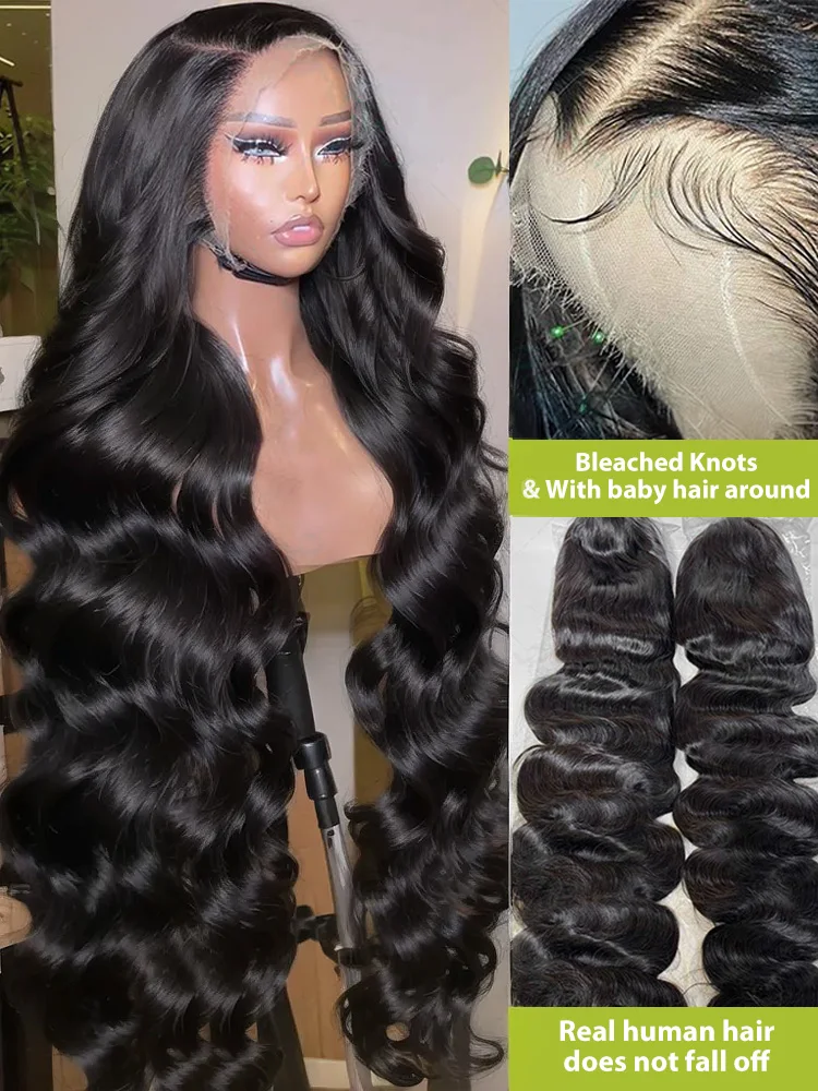 30 40 Inch Bazilian Body Wave 13x6 Transparent Lace Frontal Wig Human Hair 5x5 Glueless Closure water wave 13x4 Lace Front Wigs